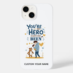 Papa, mein Held für immer 💙 – Herzliches Vatertag Case-Mate iPhone 14 Hülle