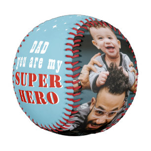 Papa mein Superheld Vatertag 2 Foto Baseball