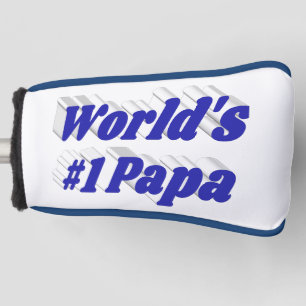 Papa mit blauem Text Golf Headcover