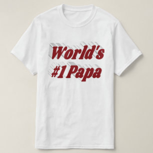 Papa mit bordeauxfarbenem Text T-Shirt