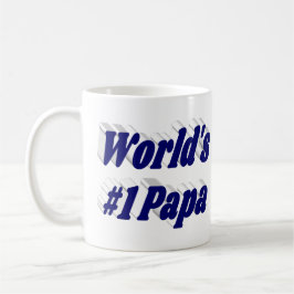 Papa mit dunkelblauem Halbtext Kaffeetasse