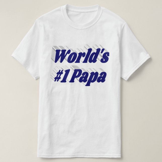 Papa mit dunkelblauem T - Shirt (Design vorne)