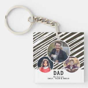 Papa Moderne je t'aime Rayures 3 Photos Fête des P