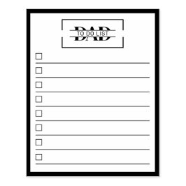 Papa modernes Monogramm 4" x 5" To-Do-Liste Gummistempel