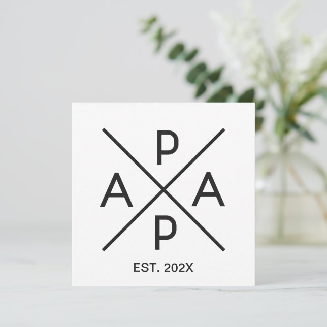 PAPA Monogramm-Design (Stehend Vorderseite)