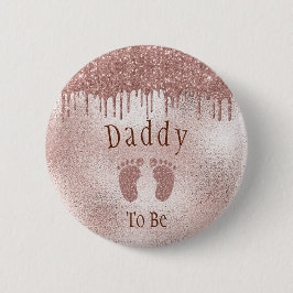 Papa muss Babydusche mit rosa Girl Babynahrung sei Button