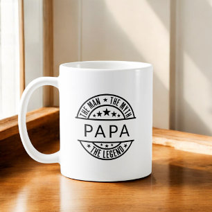 Papa nennt den Mann, den Mythos, die Legende Kaffeetasse