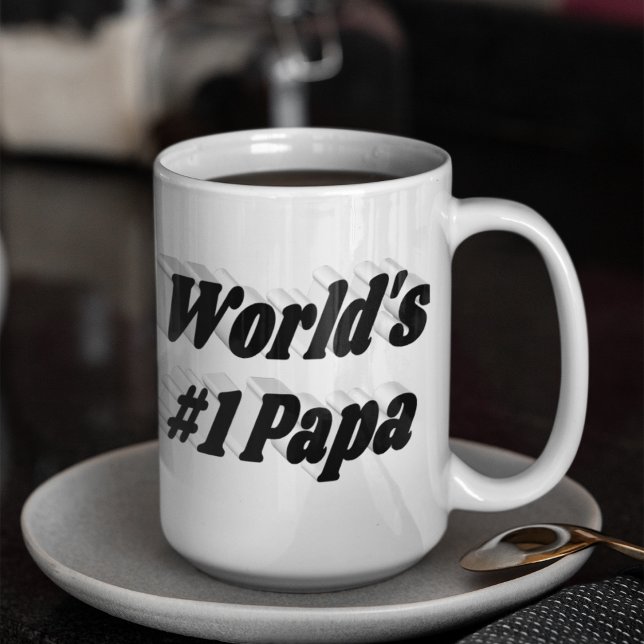 Papa noir demi-texte tasse de café géant (Créateur téléchargé)