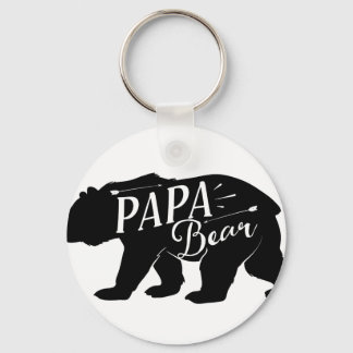 Papa Novelty Bear Funny Retro Schlüsselanhänger