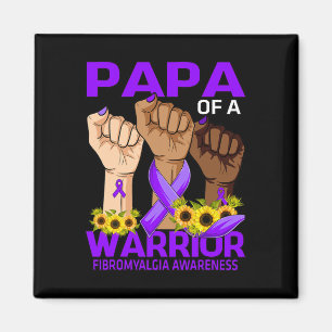 Papa of a Warrior Fibromyalgie Awareness Sonnenblu Magnet