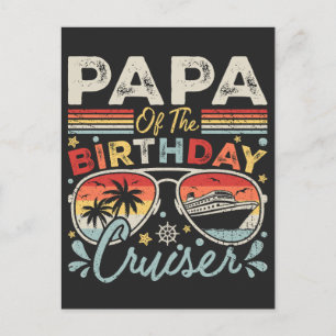 Papa of the Birthday Cruiser Postkarte