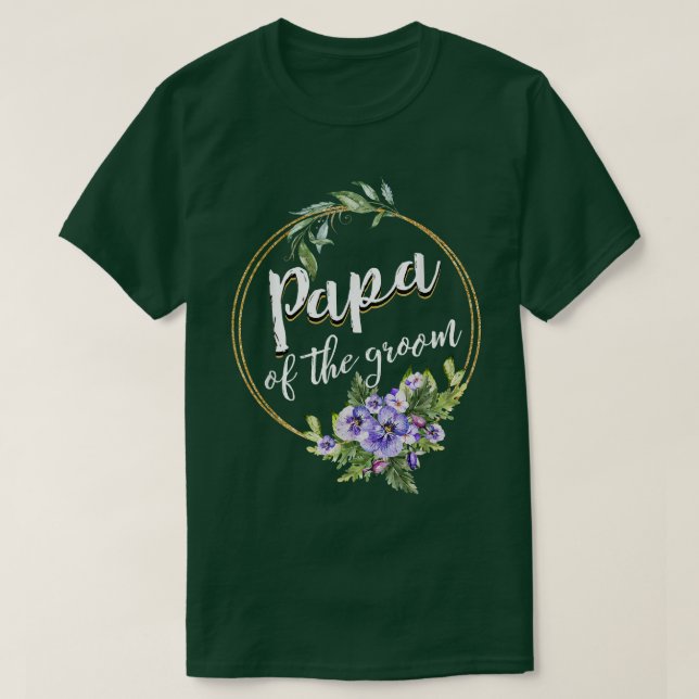 Papa Of The Groom Wedding Bachelor Party Papa Matc T-Shirt (Design vorne)