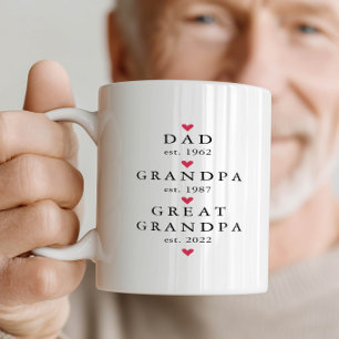 Papa Opa Ur-Opa Jahr gegr. Kaffeetasse