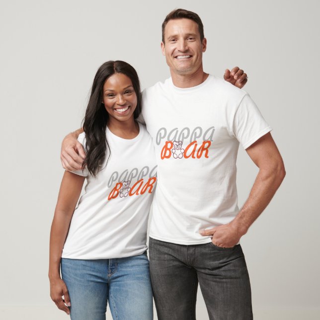 papa ours fête des pères cadeau idée t-shirt desig (Unisexe)