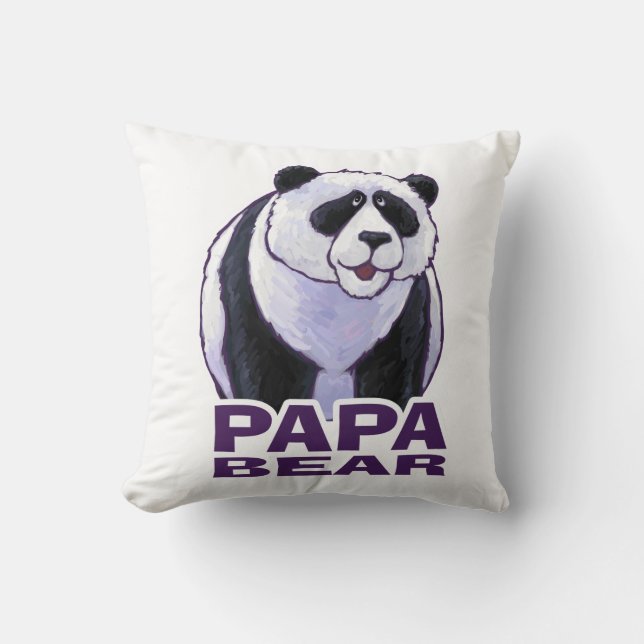 Papa Panda Bear Kissen (Vorderseite)