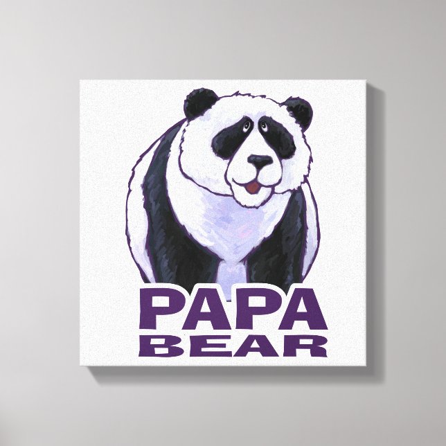 Papa Panda Bear Leinwanddruck (Vorderseite)