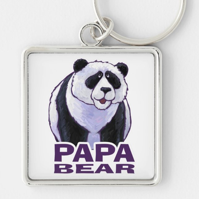 Papa Panda Bear Schlüsselanhänger (Vorne)