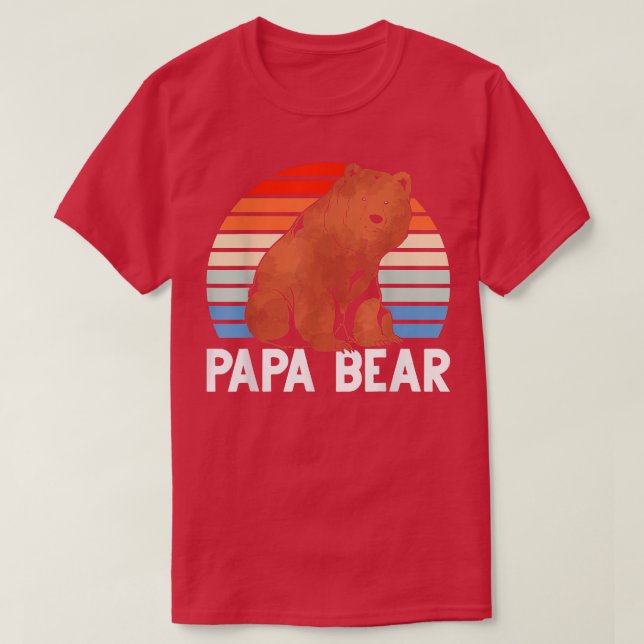 Papa Papa Animal Retro Papa Papa Vater T-Shirt (Design vorne)