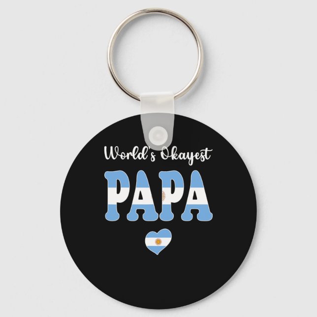 Papa Papa der beste Vater der Welt Schlüsselanhänger (Vorderseite)