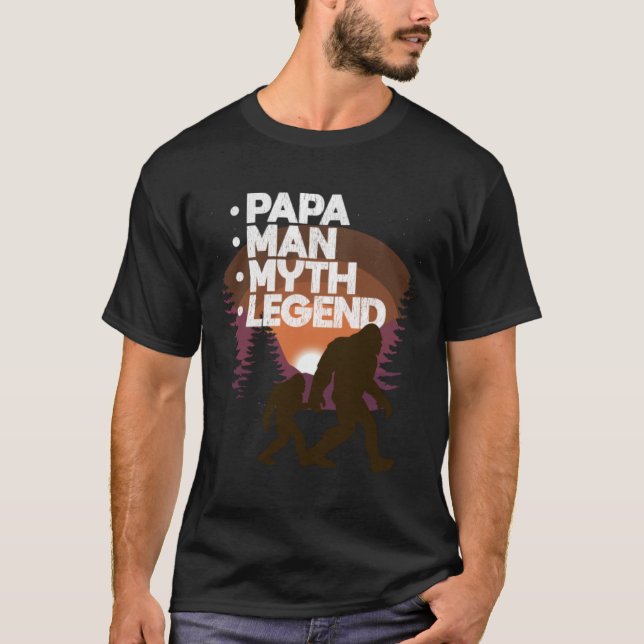 Papa - Papa Man Myth Legend T-Shirt (Vorderseite)
