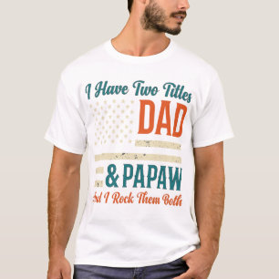 Papa Papaw Vintage Patriotisches Familien-Shirt-De T-Shirt