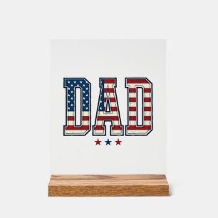 Papa patriote Drapeau américain Design vectoriel v