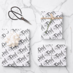 Papa Pêche Papier à envelopper Feuille plate Ensem