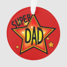 Papa Père Super étoile Ornement de Noël 2
