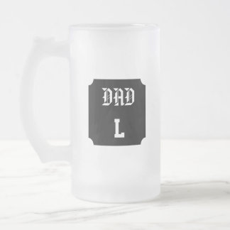 Papa Personalisierbares Monogramm Mattglas Bierglas