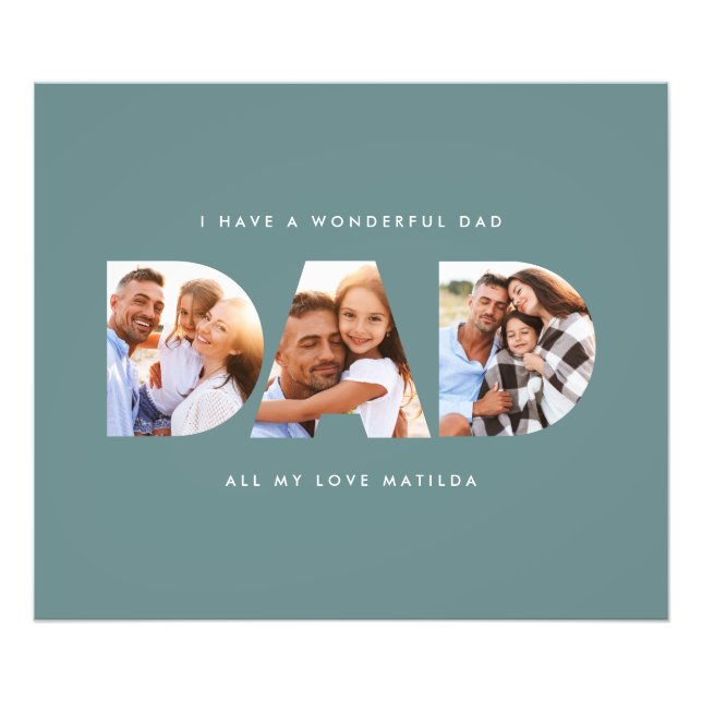 Papa photo typographie moderne cadeau enfant (Devant)