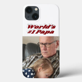 Papa photo with burgundy text  Case-Mate iPhone hülle