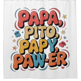 Papa Pito Pappy Pawer Duschvorhang