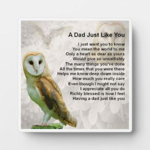 Papa Poem Plaque - Chouette Design
