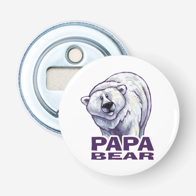 Papa Polar Bear Flaschenöffner (Vorderseite)