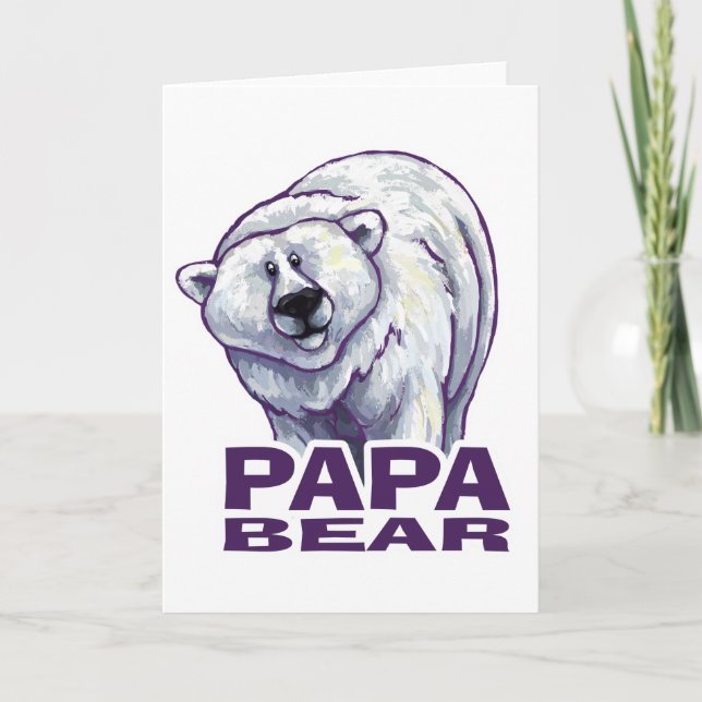 Papa Polar Bear Karte (Vorderseite)