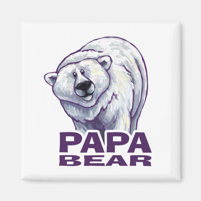 Papa Polar Bear Magnet (Vorne)