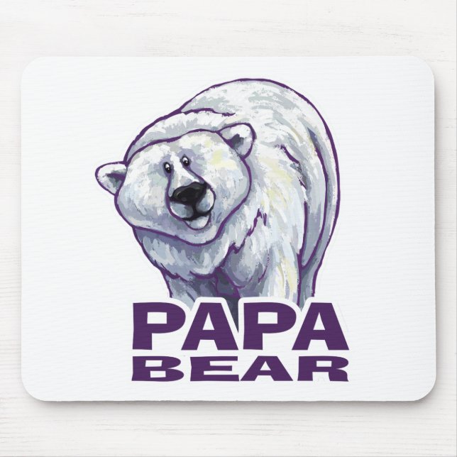 Papa Polar Bear Mousepad (Vorne)
