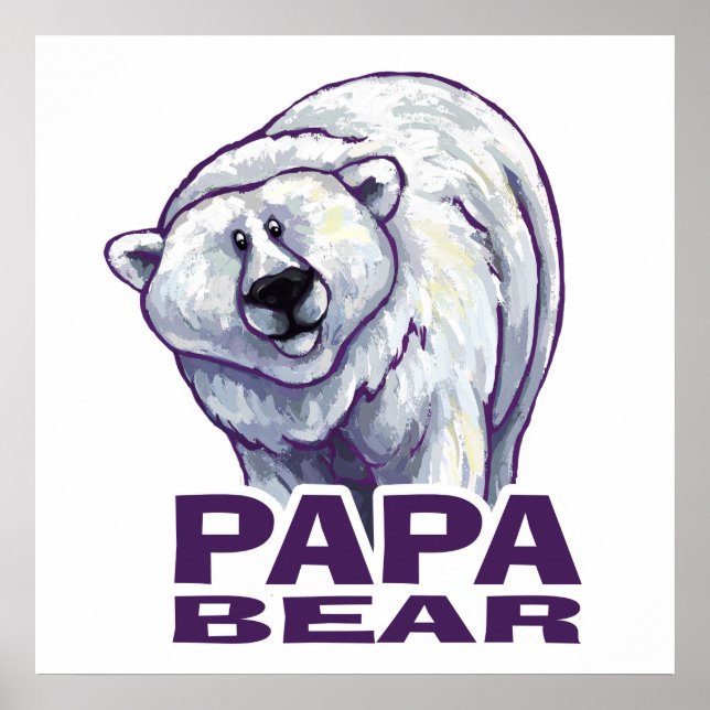 Papa Polar Bear Poster (Vorne)