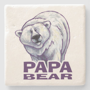 Papa Polar Bear Steinuntersetzer