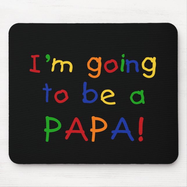 Papa - Primärfarben Mousepad (Vorne)