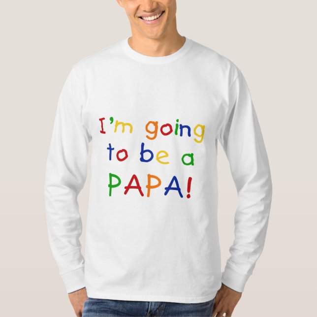 Papa - Primärfarben T-Shirt (Vorderseite)