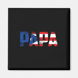 Papa Puerto Rico Flag Pride Fathers Day Puerto Ric Magnet
