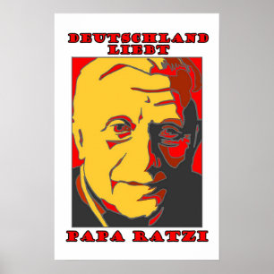 Papa Ratzi Deutschland Liebt Poster