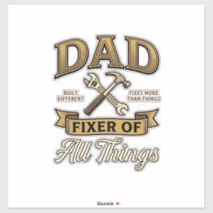 Papa Repariert Alle Antiquitäten Gravur Shirt_1 Aufkleber