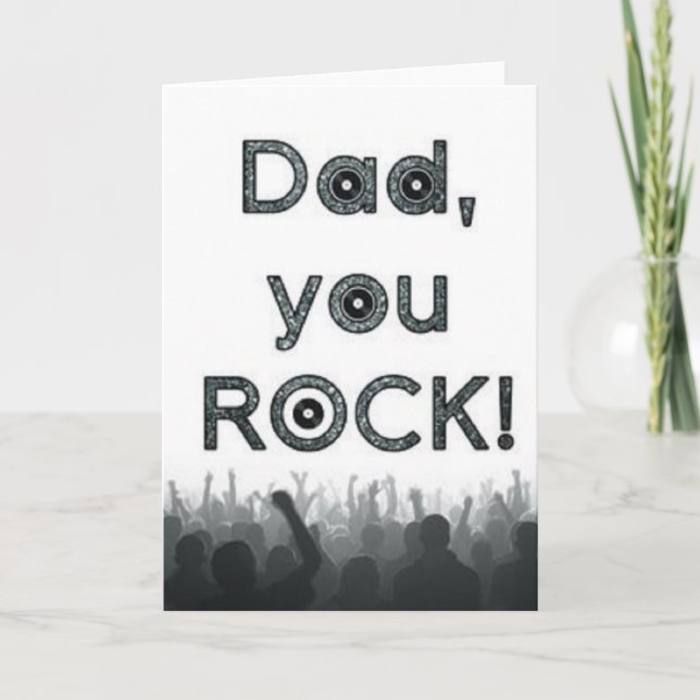 Papa, Roche ! Carte fête des pères (Devant)