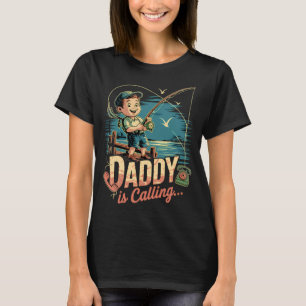Papa ruft Angeln Vater Sarkasmus Sarkastisch Dick T-Shirt