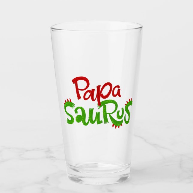 Papa Saurus Glas (Vorderseite)