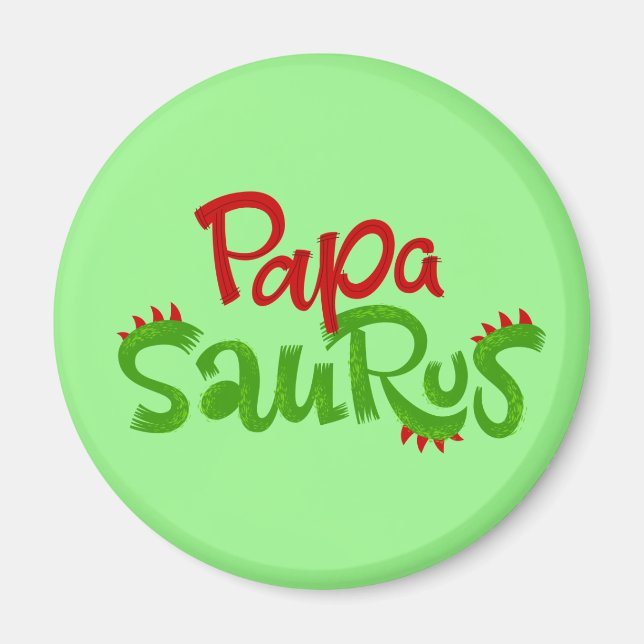 Papa Saurus Graphic Magnet (Vorne)