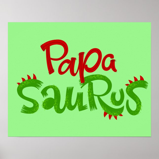 Papa Saurus Graphic Poster (Vorne)