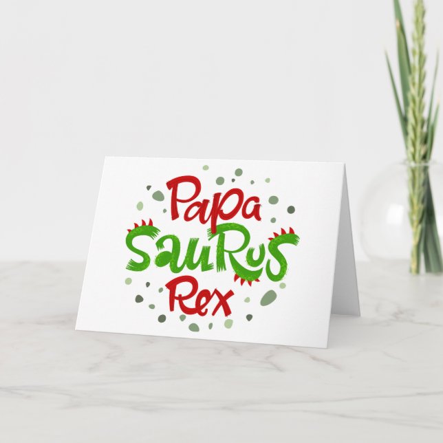 Papa Saurus Rex Graphic Karte (Vorderseite)